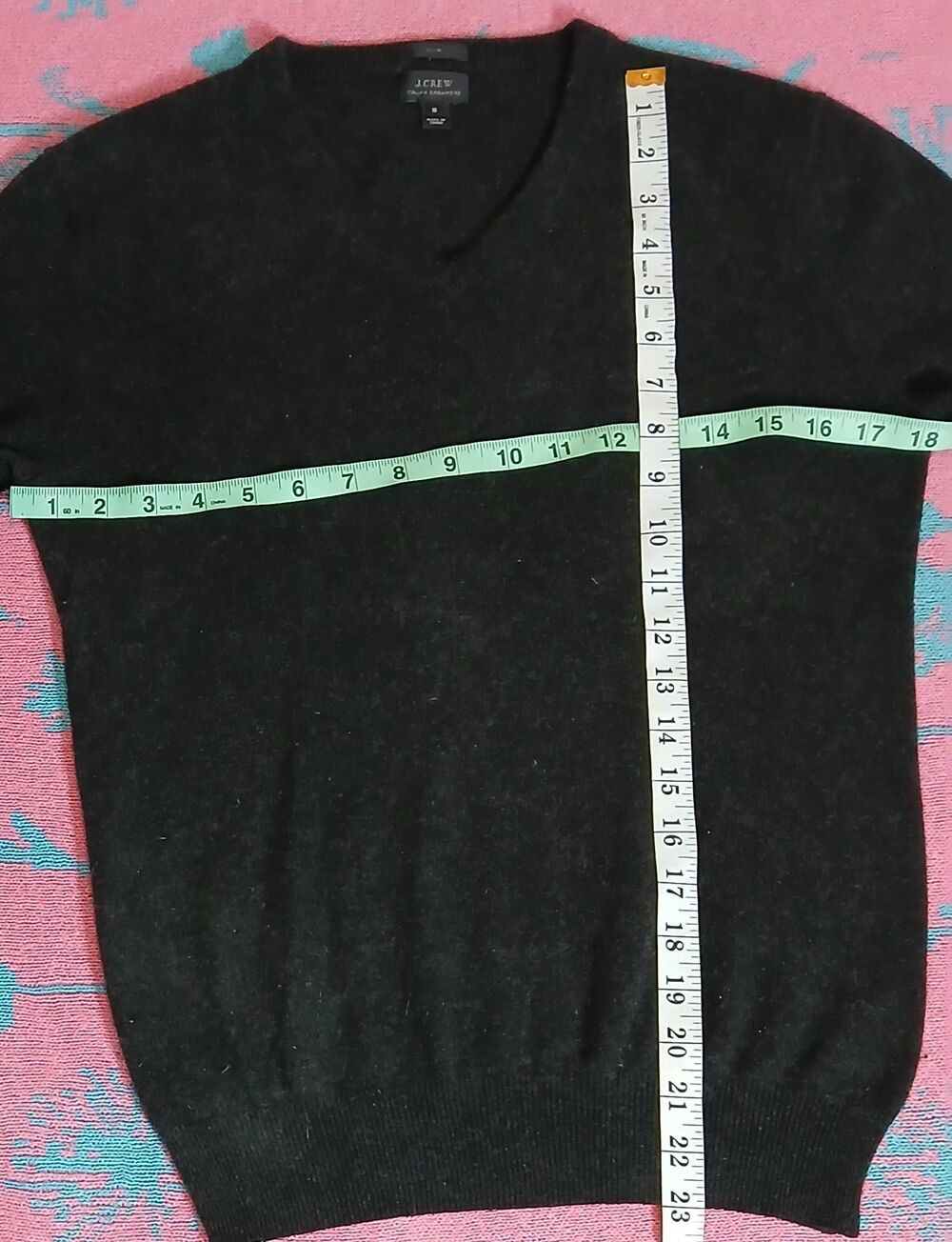 J.crew womens small 100% italian cashmere sweater dark charcoal gray - Picture 2 of 8